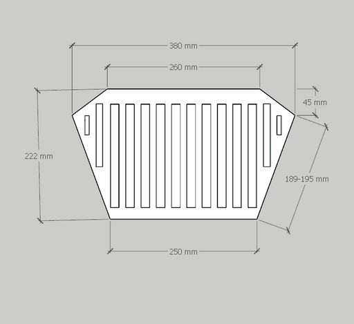 WW grate dimensions