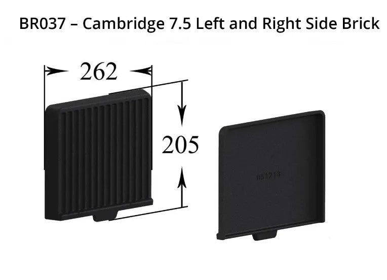 Henley Cambridge Cambridge 7.5 Left and Right Plates (Bricks)