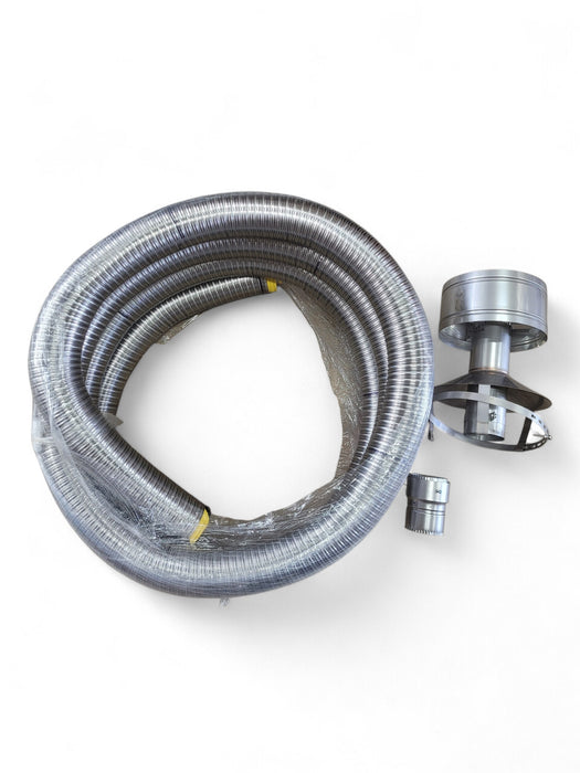 100mm Flex 6 Metre Pack Pot Hanger & Adapter for Pellet Stoves
