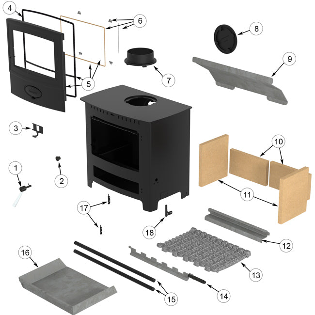 Aarrow Ecoburn 11 Multifuel CE- Series 2 Parts