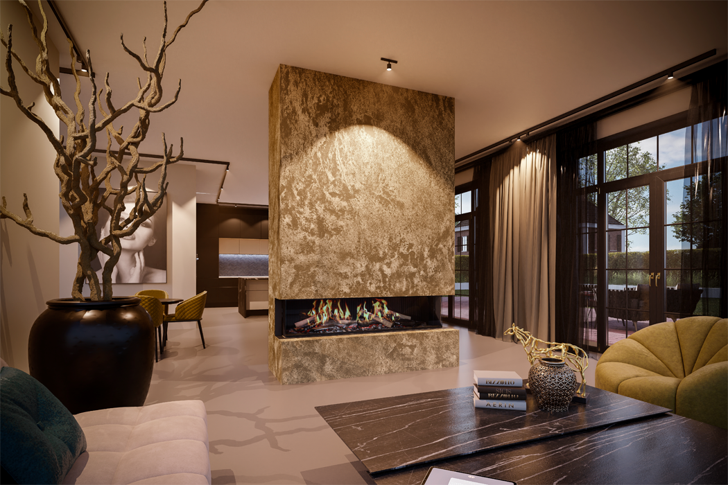 Dru Virtuo Evolve 180/3, 3 Sided Electric Fire