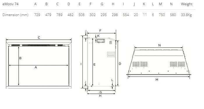 Gazco eMotiv 74 Electric Fire