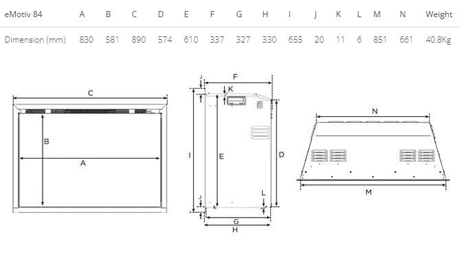 Gazco eMotiv 84 Electric Fire