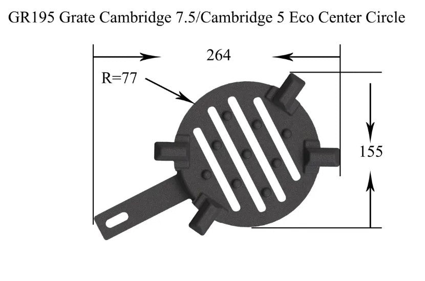 Henley Cambridge 7.5kw Centre Circular Grate (GR195)