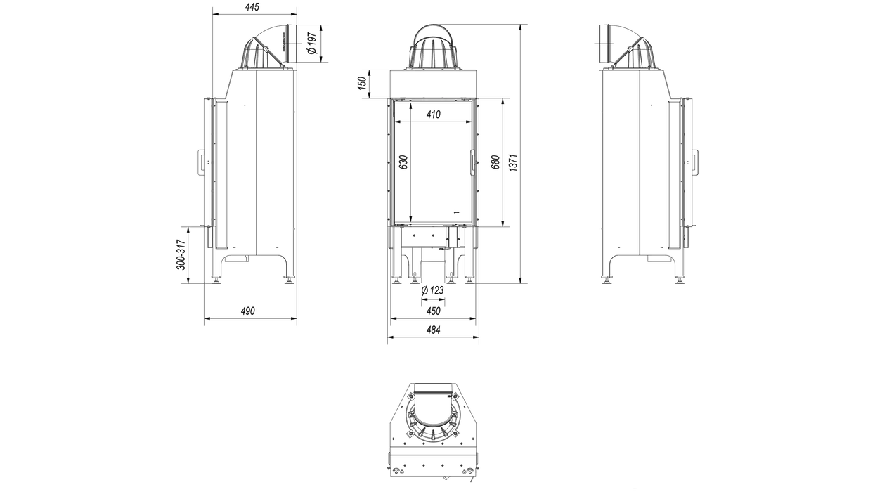 Kratki Nadia 9kw Insert Stove