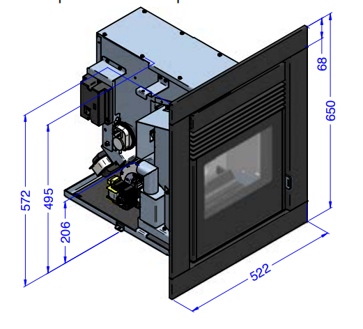 Elcofire Lima 5 Air Inset Pellet Stove (Ex Trim)