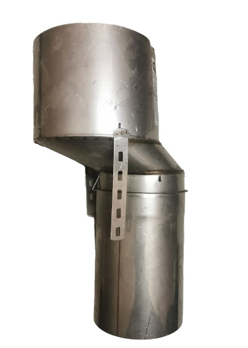 8-5 75mm Offset Clay Flue Pot Adapter MI FLUES