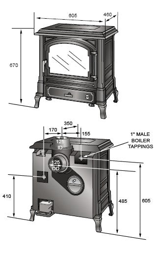 Nestor Martin Harmony 1 Oil Stoves Matt Black