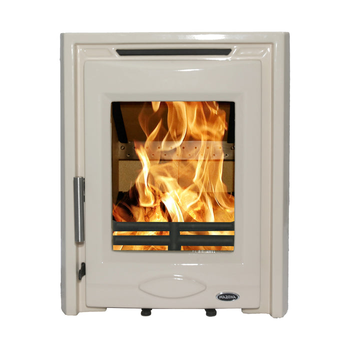 Mazona Portland Eco 5kw Cream Enamel Inset Stove