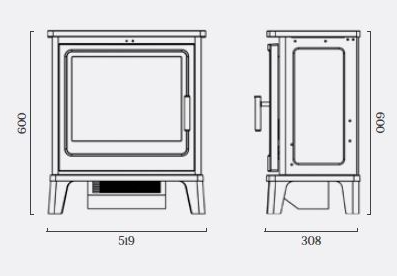 Solution Mulberry Tru Flame Electric Stove