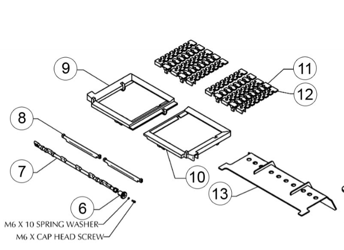 Stovax Stockton 14/County 80HB Mk1 Boiler Mk1 Lower Baffle Plate (No.13)