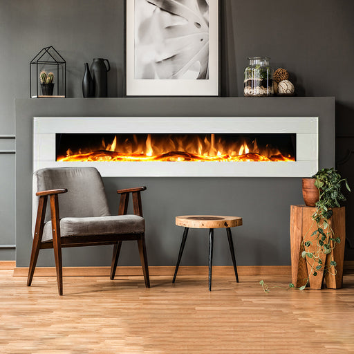 Ezee Glow Zara 72″ White Wall Mounted Electric Fire