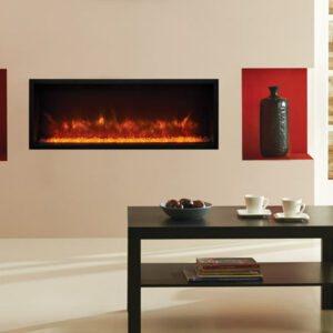 Radiance Inset 85R Edge electric fire with Clear Glass Beads Fuel Effect