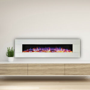 Ezee Glow Zara 60″ White Wall Mounted Electric Fire
