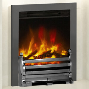 Maisie Black Nickel Fireplace